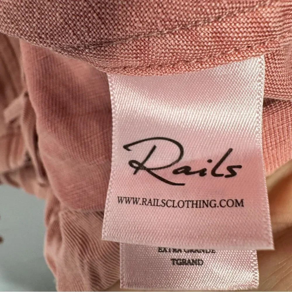 Rails pink denim jacket size XL